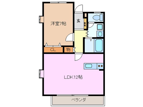 泊駅 徒歩17分 2階の物件間取画像